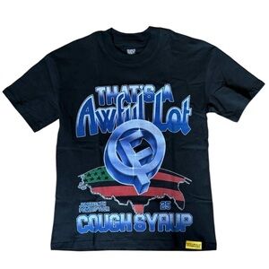 ALOCS That’s A Awful Lot Of Cough Syrup Graphic Tee Black S NWT